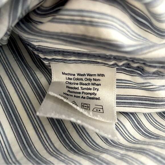 Eddie Bauer Mens Cotton Striped Button Down Shirt Size Medium - Picture 5 of 6